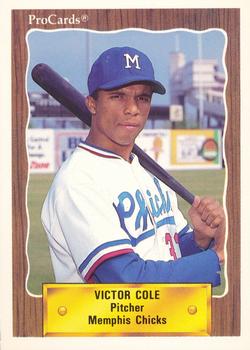 1990 ProCards #1006 Victor Cole Front