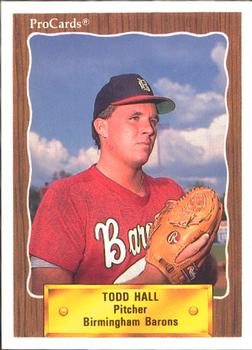 1990 ProCards #1105 Todd Hall Front