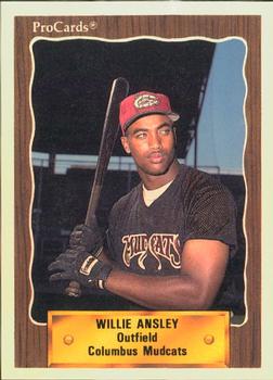 1990 ProCards #1356 Willie Ansley Front