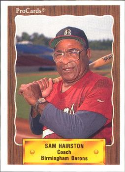 1990 ProCards #1398 Sam Hairston Front