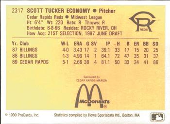 1990 ProCards #2317 Scott Economy Back