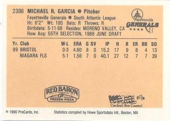 1990 ProCards #2398 Michael Garcia Back