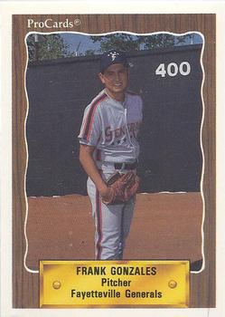 1990 ProCards #2399 Frank Gonzales Front