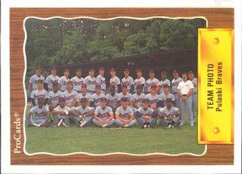 1990 ProCards #3115 Pulaski Braves Team Photo Front