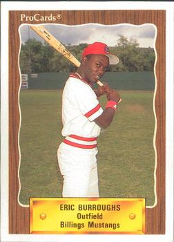 1990 ProCards #3233 Eric Burroughs Front