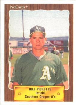 1990 ProCards #3435 Bill Picketts Front
