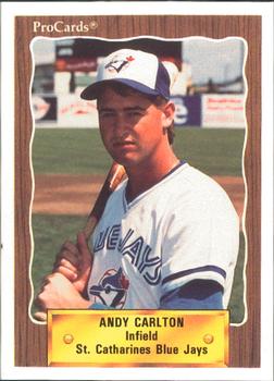 1990 ProCards #3476 Andy Carlton Front