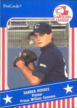 1991 ProCards Carolina League All-Stars #CAR33 Darren Hodges Front