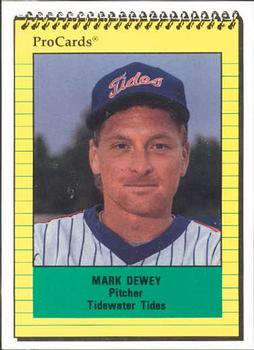 1991 ProCards #2503 Mark Dewey Front