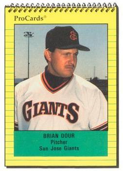 1991 ProCards #3 Brian Dour Front