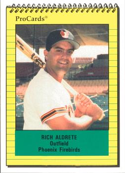 1991 ProCards #78 Rich Aldrete Front