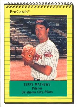 1991 ProCards #173 Terry Mathews Front