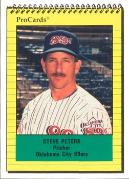 1991 ProCards #175 Steve Peters Front