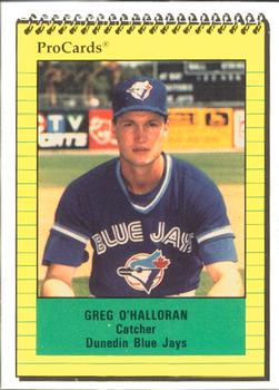 1991 ProCards #211 Greg O'Halloran Front