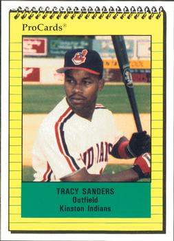1991 ProCards #339 Tracy Sanders Front