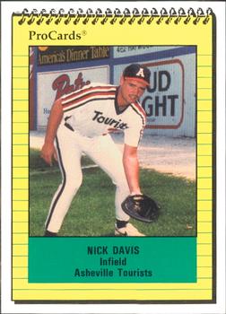 1991 ProCards #573 Nick Davis Front