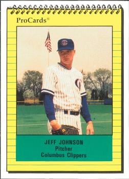 1991 ProCards #593 Jeff Johnson Front