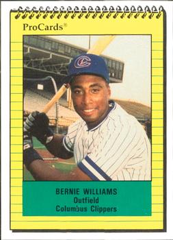 1991 ProCards #612 Bernie Williams Front