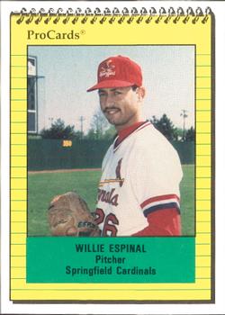 1991 ProCards #737 Willie Espinal Front