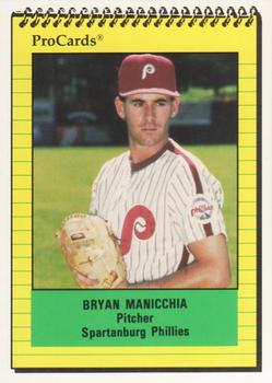 1991 ProCards #893 Bryan Manicchia Front
