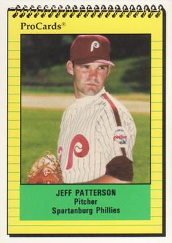 1991 ProCards #896 Jeff Patterson Front