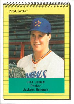 1991 ProCards #922 Jeff Juden Front