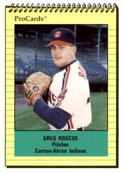 1991 ProCards #980 Greg Roscoe Front