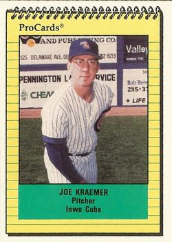 1991 ProCards #1054 Joe Kraemer Front