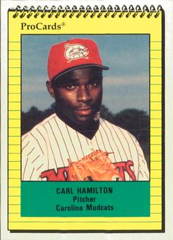 1991 ProCards #1081 Carl Hamilton Front