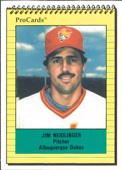1991 ProCards #1139 Jim Neidlinger Front
