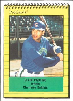 1991 ProCards #1697 Elvin Paulino Front