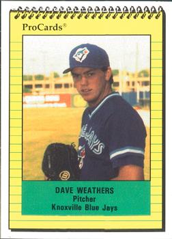 1991 ProCards #1767 Dave Weathers Front