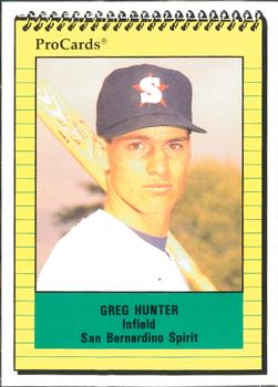 1991 ProCards #1992 Greg Hunter Front