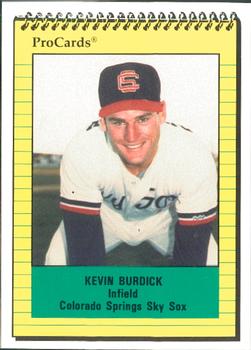 1991 ProCards #2189 Kevin Burdick Front