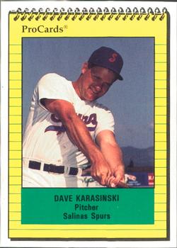 1991 ProCards #2237 Dave Karasinski Front