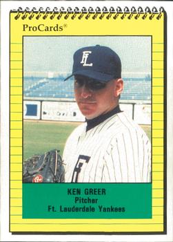 1991 ProCards #2418 Ken Greer Front