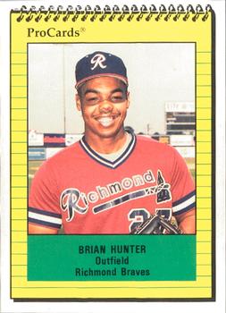 1991 ProCards #2581 Brian Hunter Front