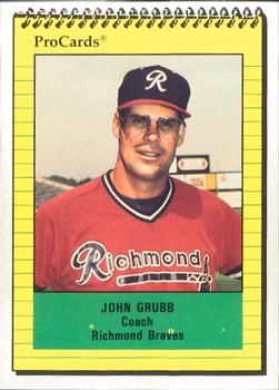 1991 ProCards #2586 John Grubb Front