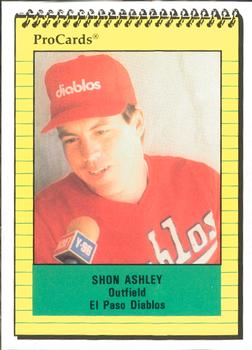 1991 ProCards #2758 Shon Ashley Front