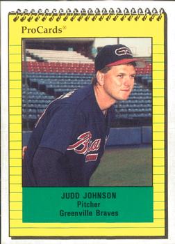 1991 ProCards #2996 Judd Johnson Front
