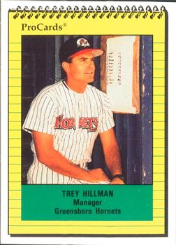 1991 ProCards #3075 Trey Hillman Front