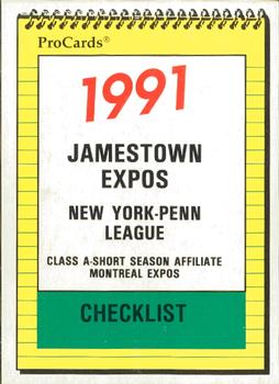 1991 ProCards #3562 Checklist Front