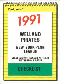 1991 ProCards #3593 Checklist Front