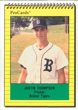 1991 ProCards #3606 Justin Thompson Front