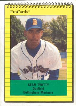 1991 ProCards #3682 Sean Twitty Front