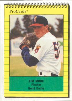 1991 ProCards #3693 Tim Minik Front