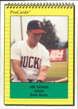 1991 ProCards #3703 Jim Savage Front