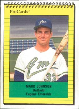 1991 ProCards #3738 Mark Johnson Front