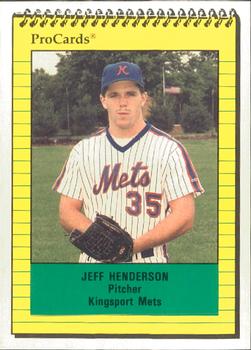 1991 ProCards #3808 Jeff Henderson Front