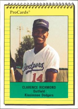 1991 ProCards #4203 Clarence Richmond Front